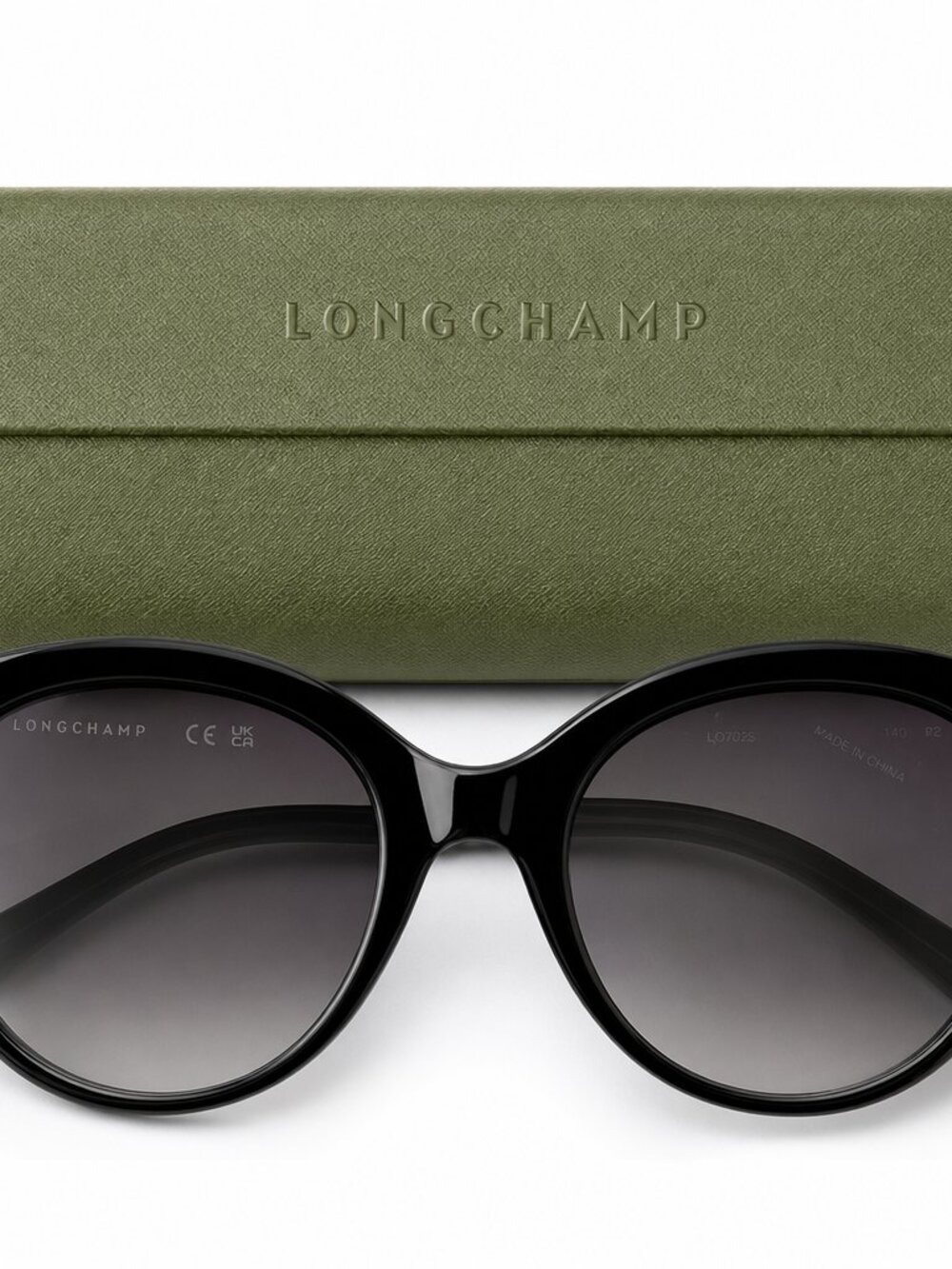 Brand New Longchamp Black Cat-Eye Sunglasses with Case & Cloth | Style LO6044
